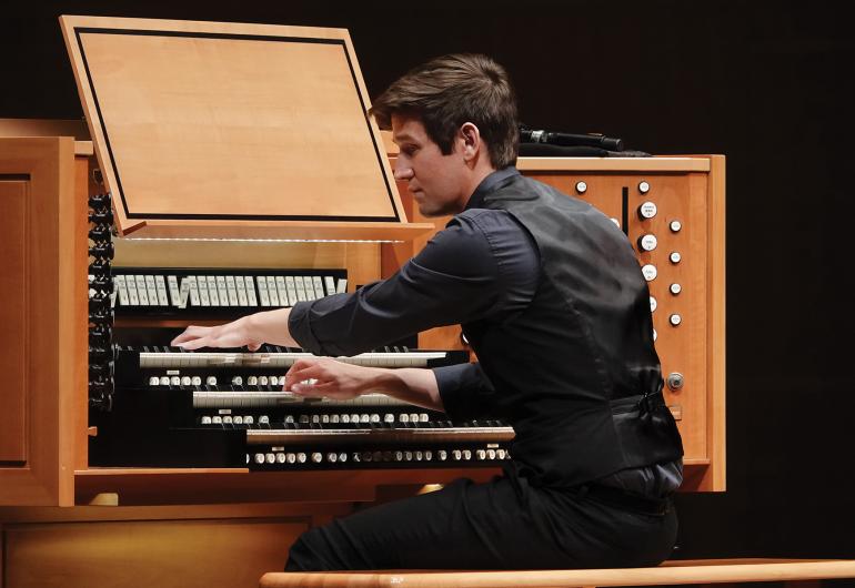 Greg Zelek at the organ