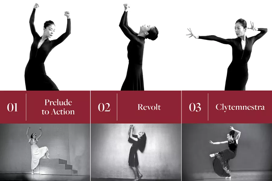 1. Prelude to Action; 2. Revolt; 3. Clytemnestra