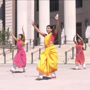 Rehearsal on Northrop Plaza